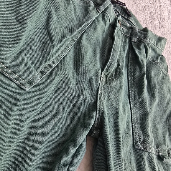 Lioness Princess Poly Miami Vice Wide Leg Cargo Style Pants Green - Picture 10 of 16